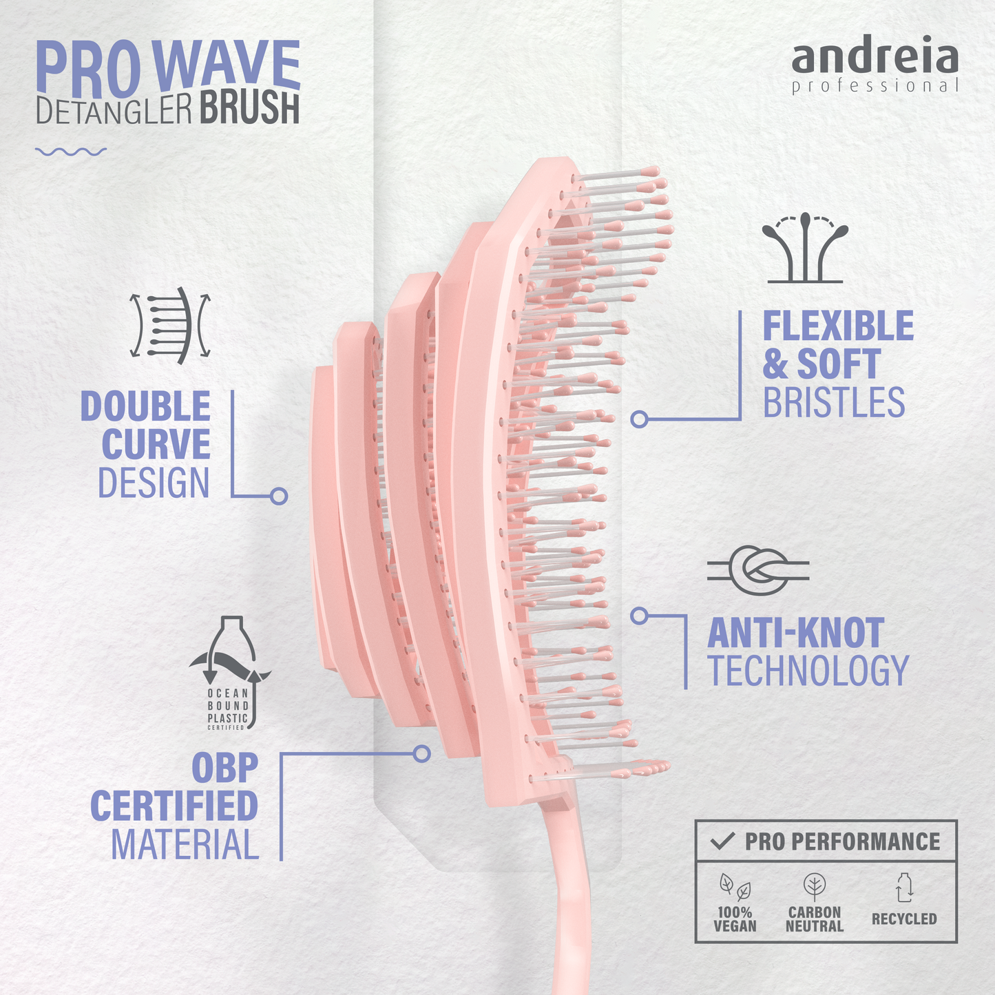 Pro Wave Detangler Brush - Green