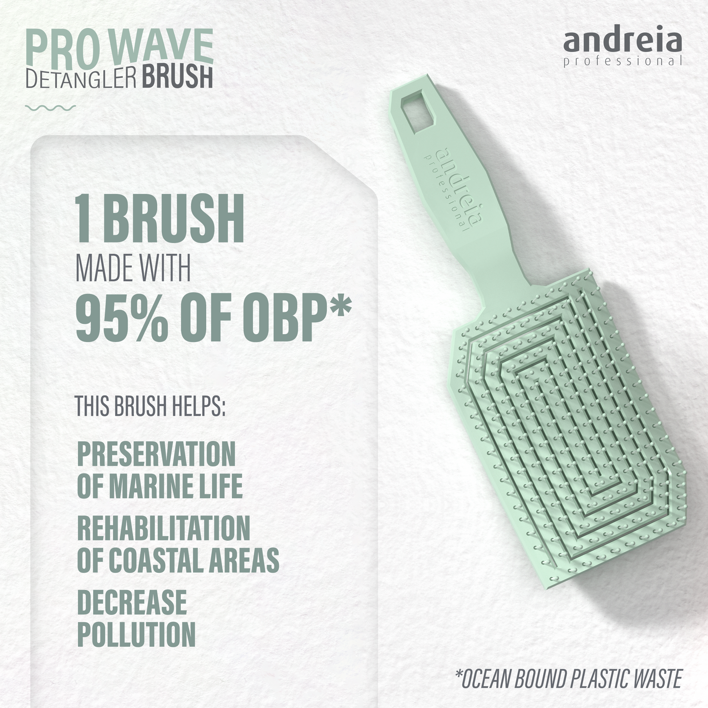 Pro Wave Detangler Brush - Green