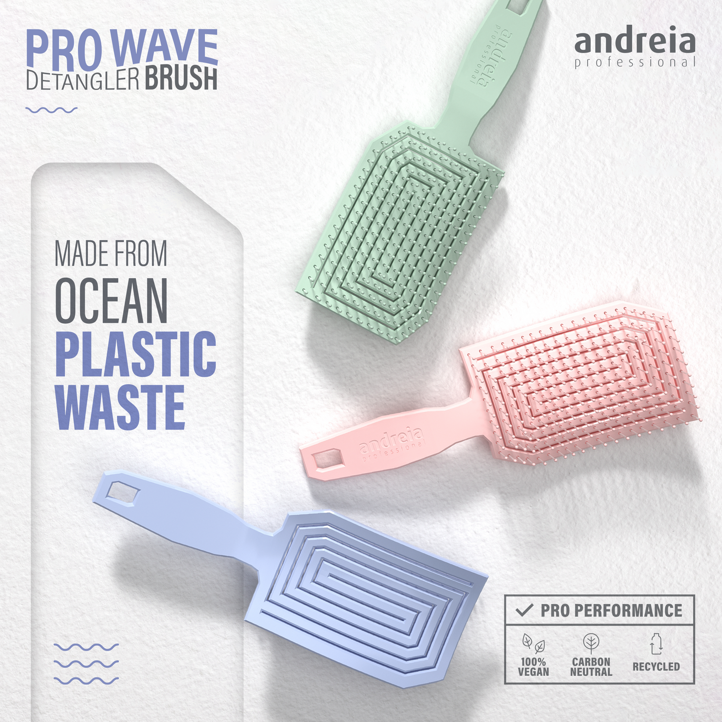 Pro Wave Detangler Brush - Green